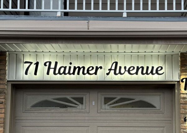 Corporate office brand wall sign