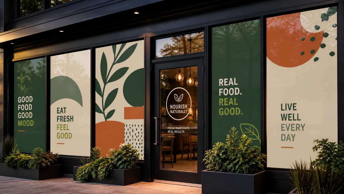 Vinyl window decals for storefront branding Canada Custom vinyl window decals storefront branding